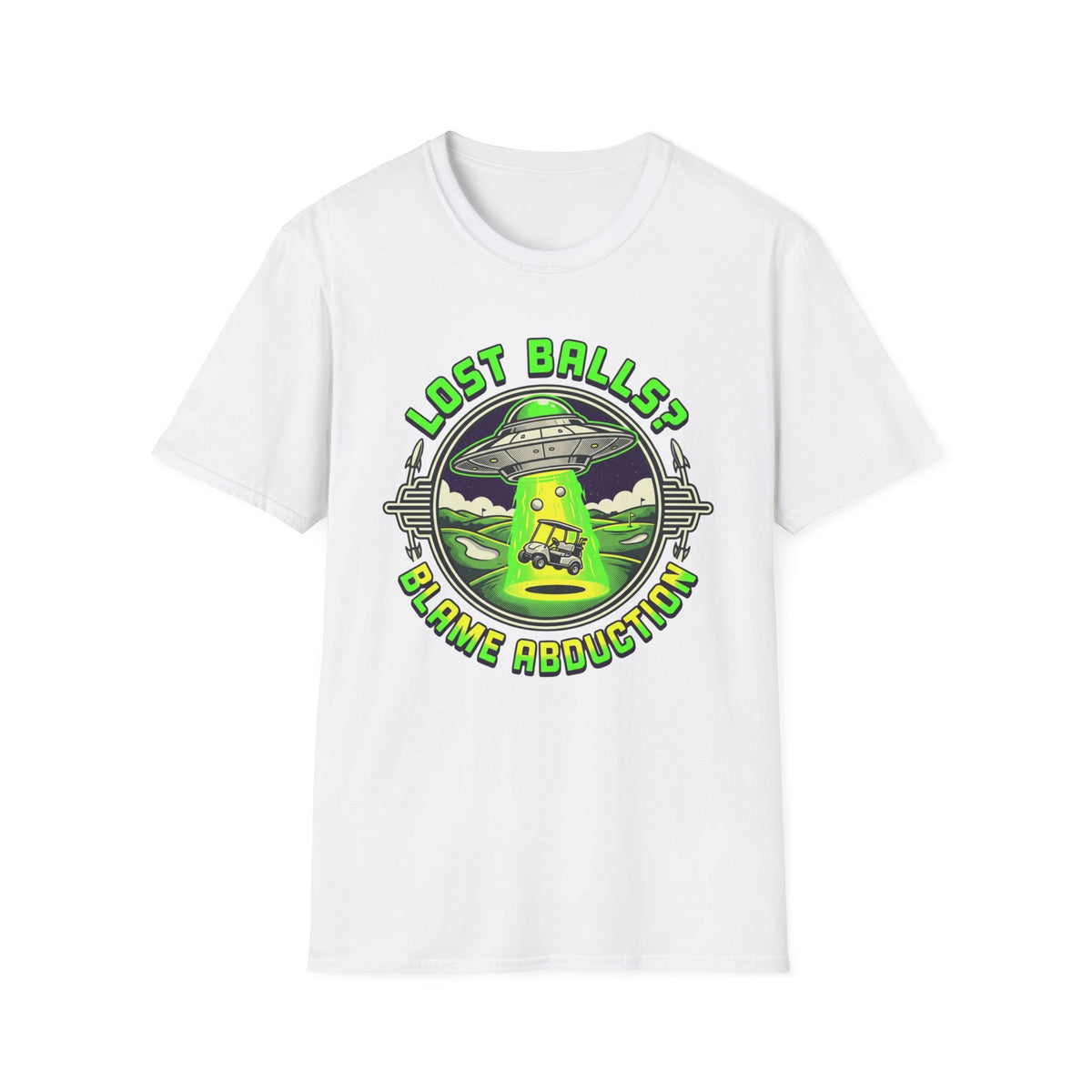 Blame Abduction Golf T-shirt