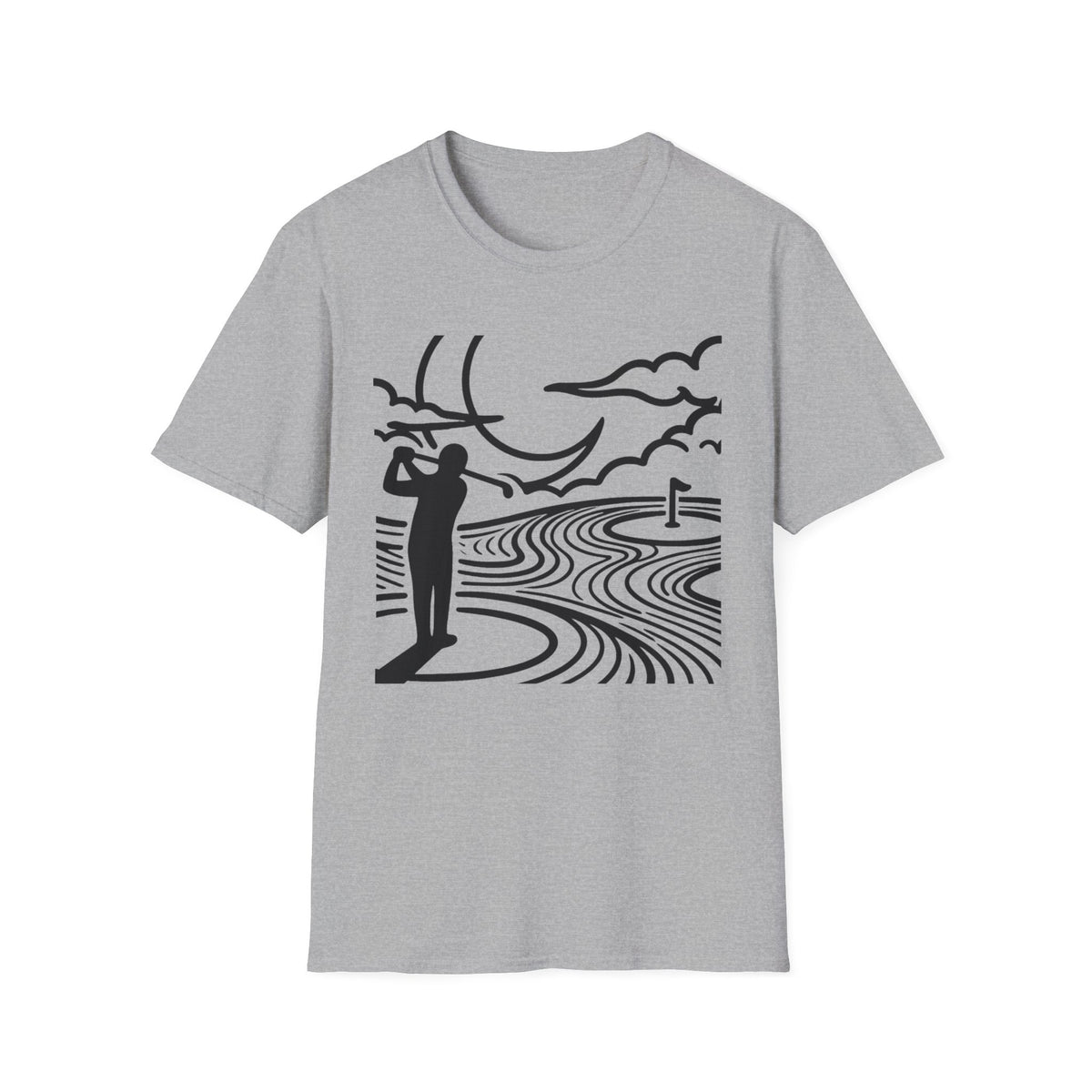 Moonlit Fairways Golf T-shirt