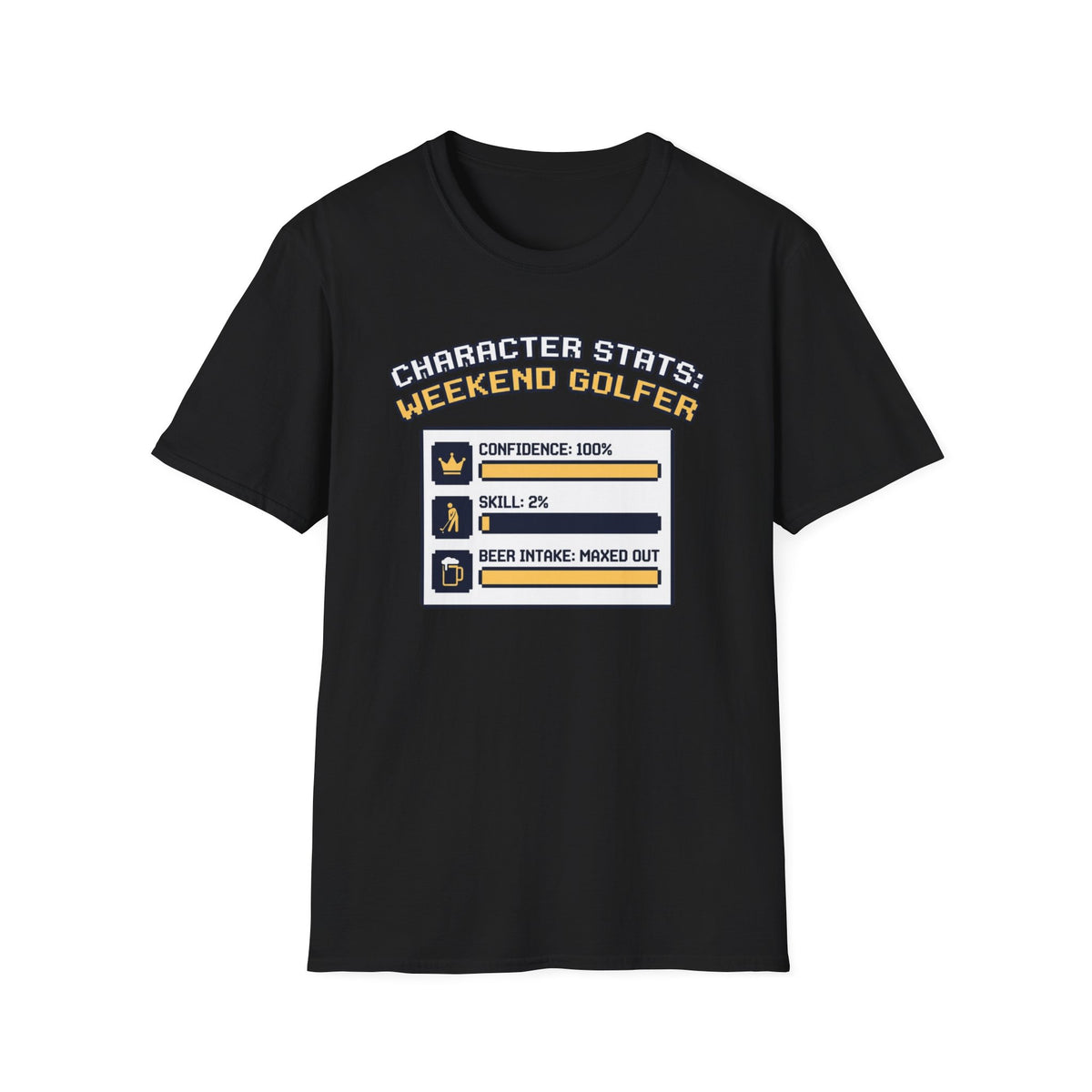 Character Stats Golf T-shirt
