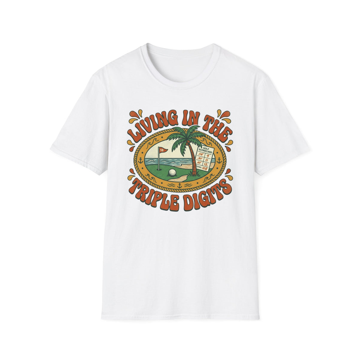 Living in the Triple Digits Golf T-shirt