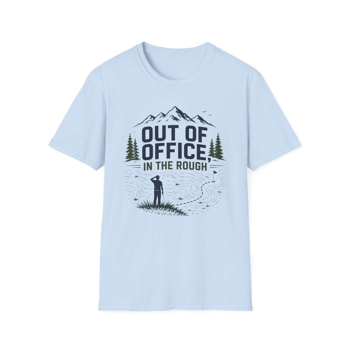 Out of Office in the Rough Golf T-shirt