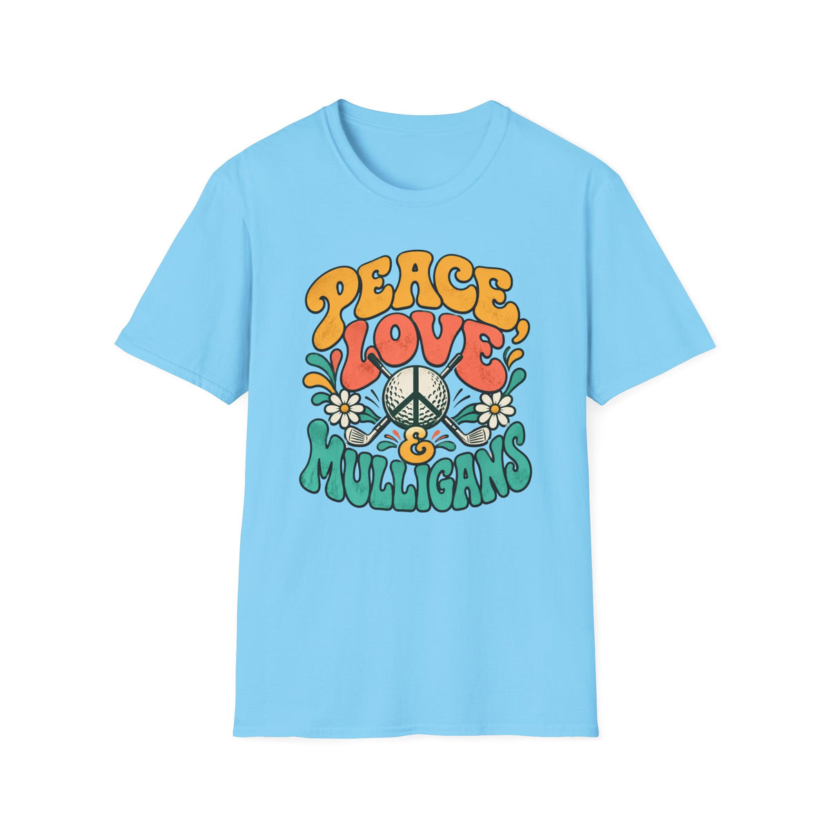 Peace, Love & Mulligans Golf T-shirt