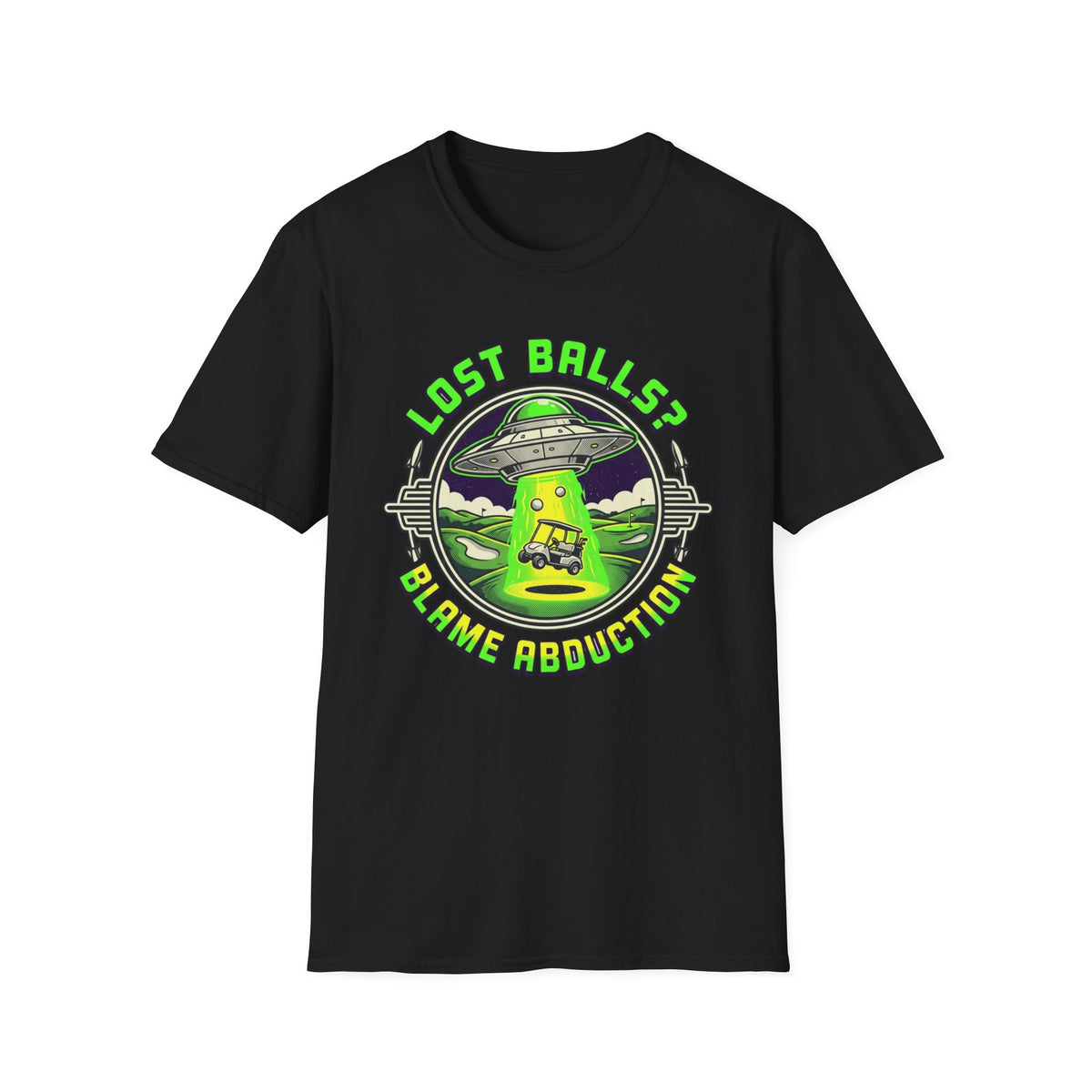 Blame Abduction Golf T-shirt