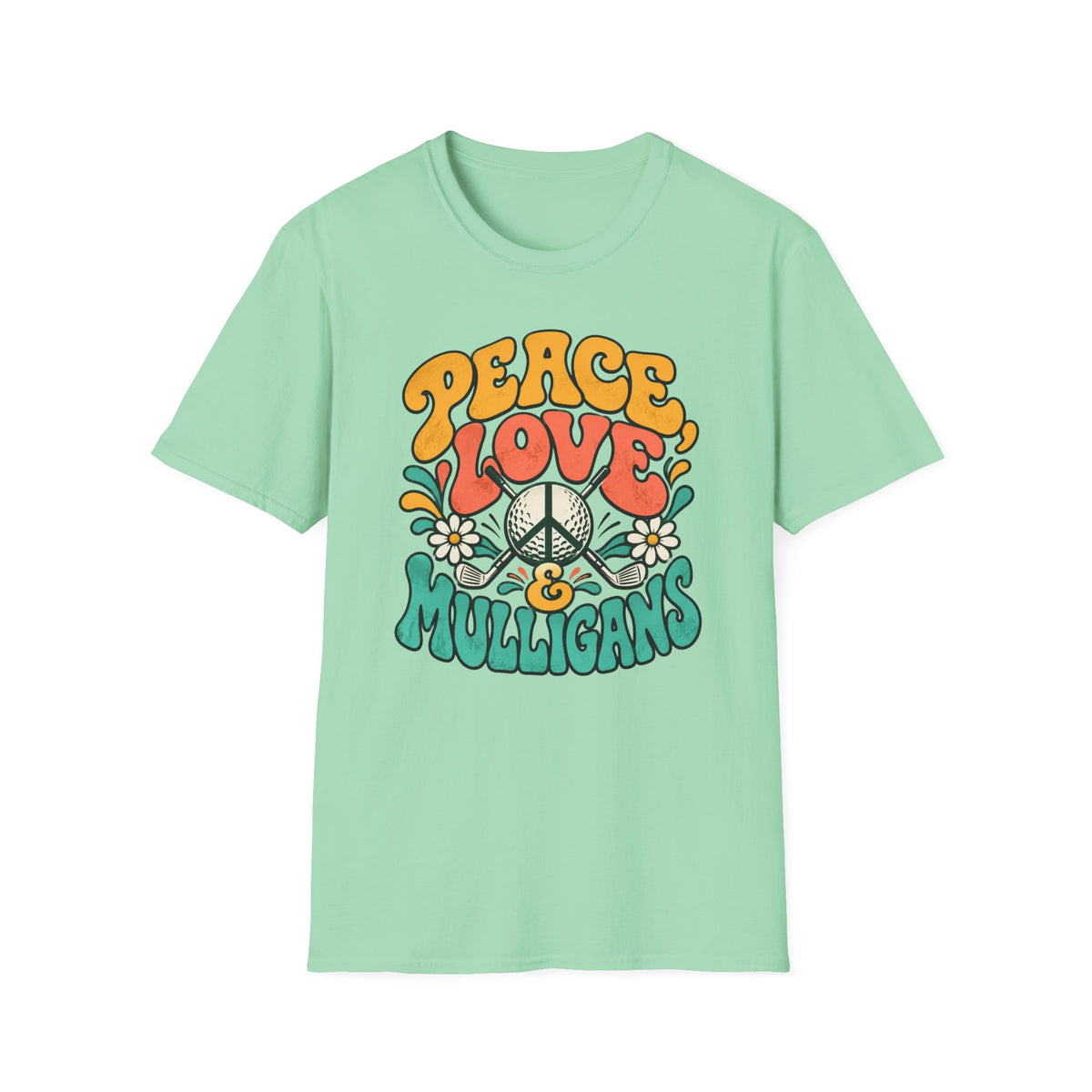 Peace, Love & Mulligans Golf T-shirt