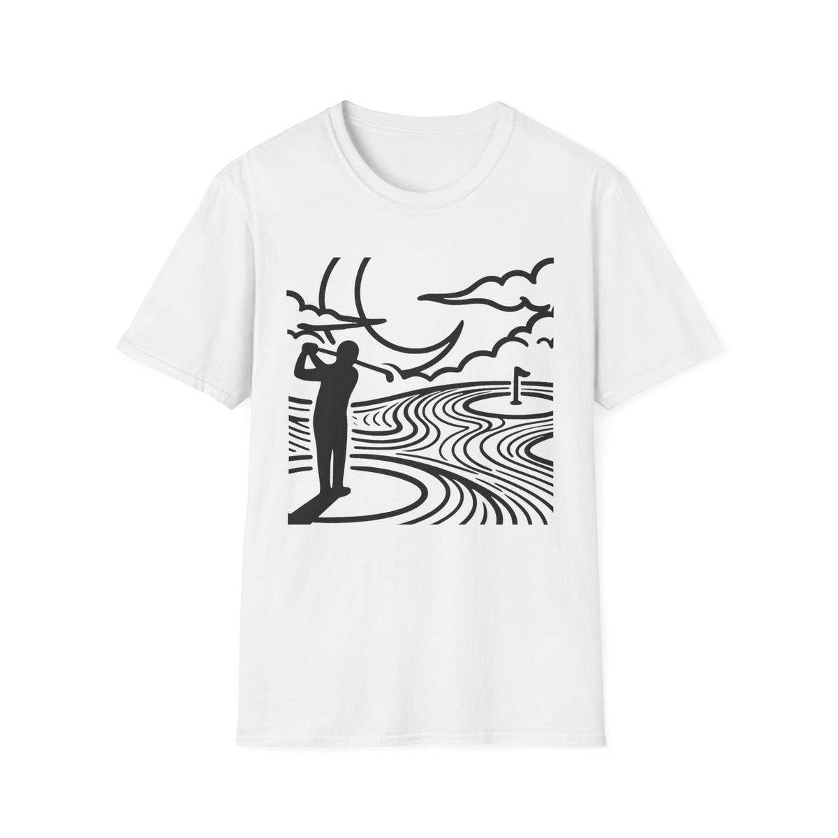 Moonlit Fairways Golf T-shirt
