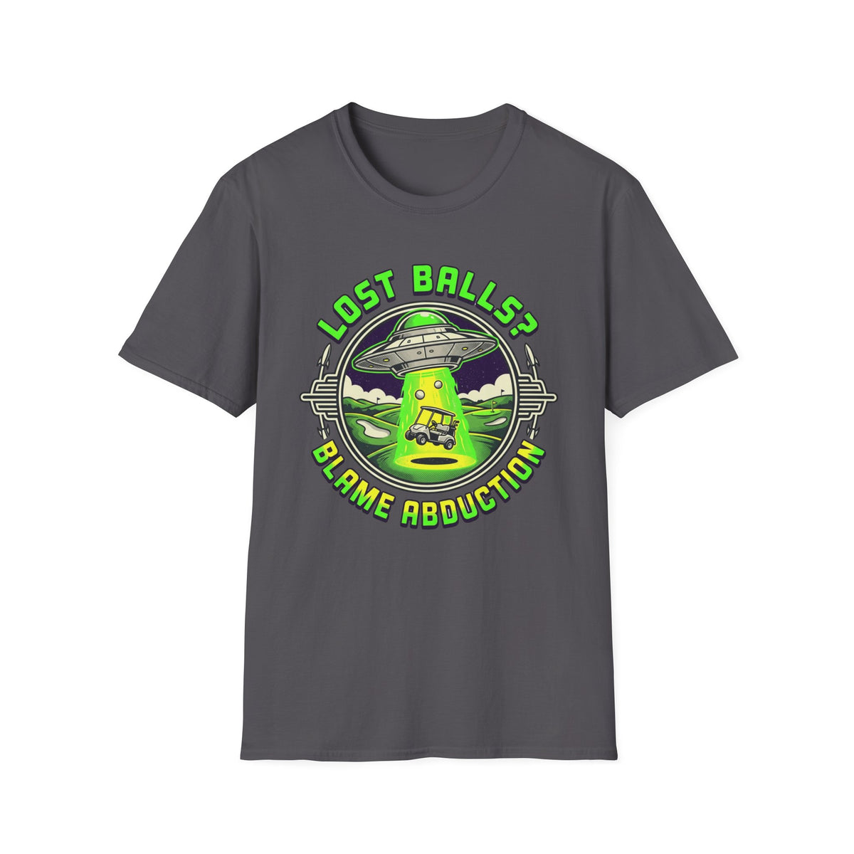 Blame Abduction Golf T-shirt