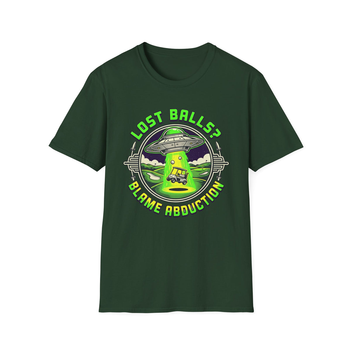 Blame Abduction Golf T-shirt