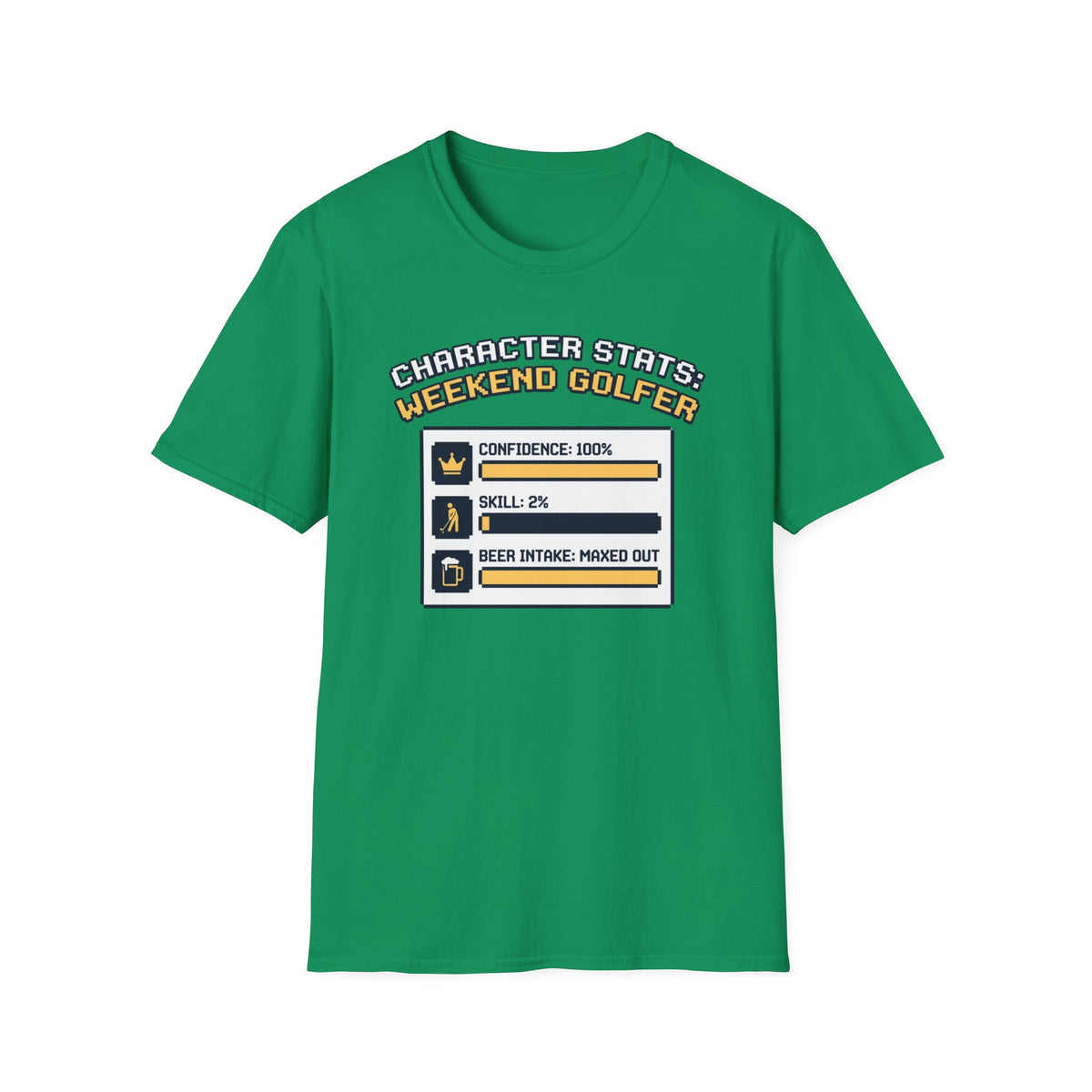 Character Stats Golf T-shirt