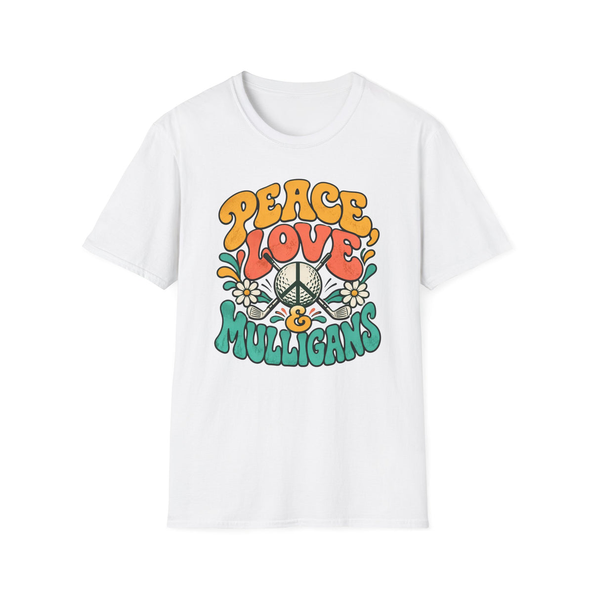 Peace, Love & Mulligans Golf T-shirt
