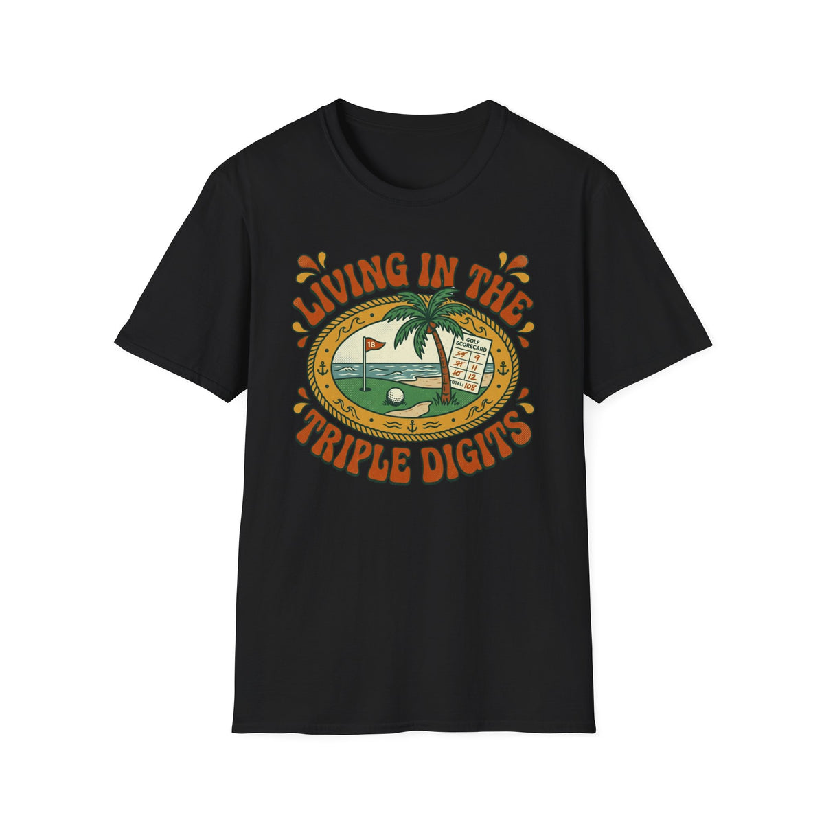 Living in the Triple Digits Golf T-shirt