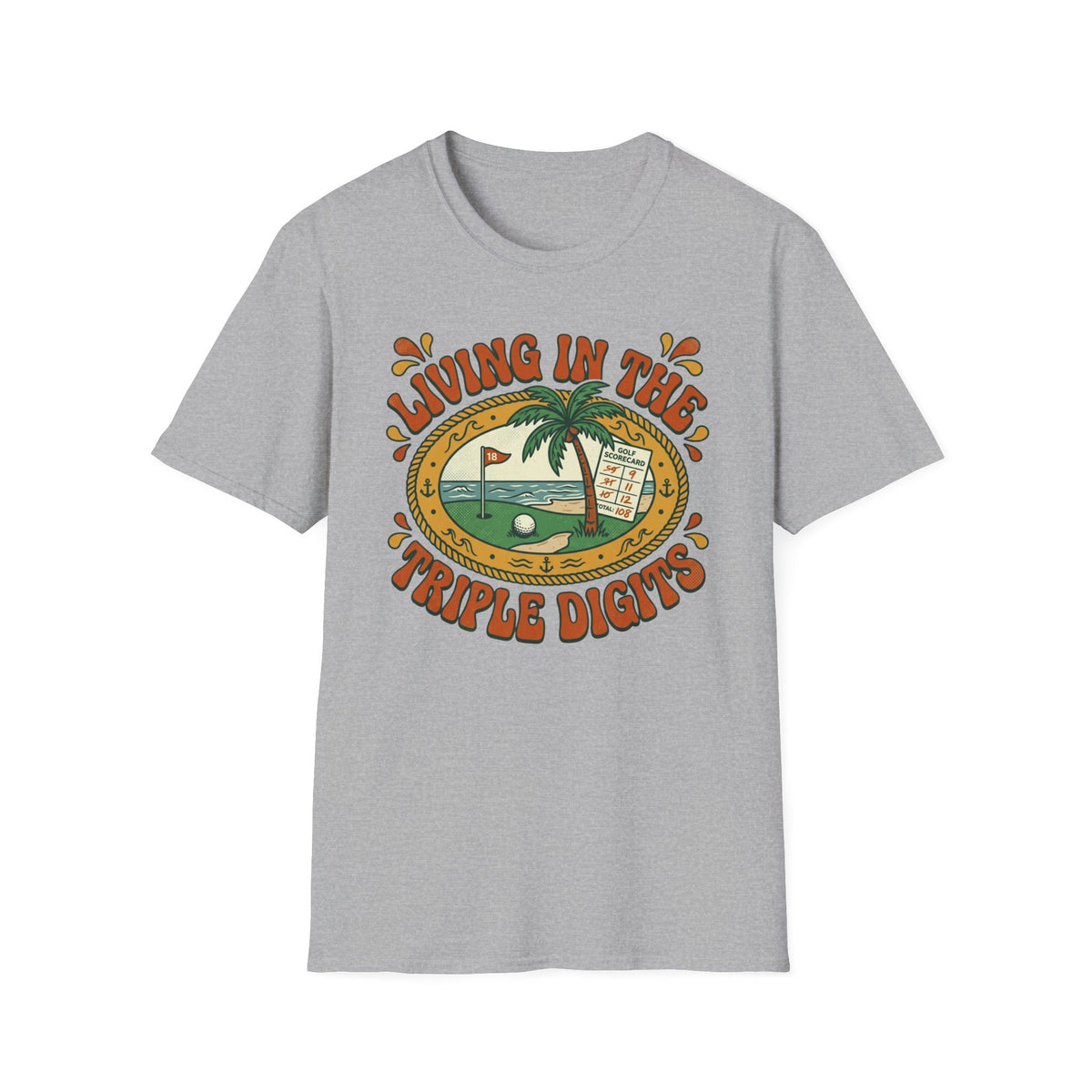 Living in the Triple Digits Golf T-shirt