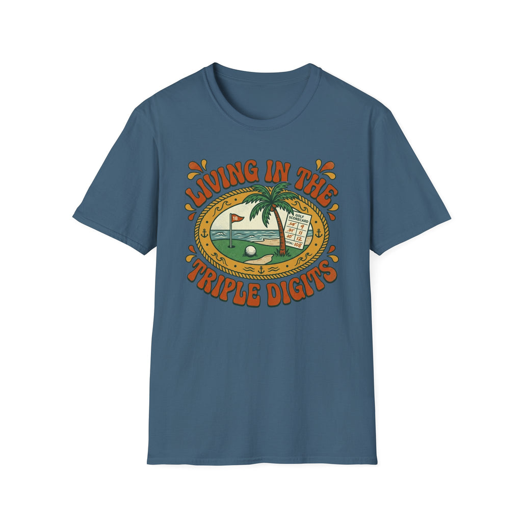 Living in the Triple Digits Golf T-shirt