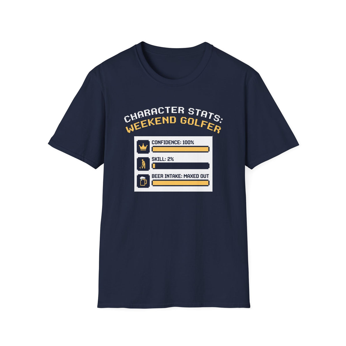 Character Stats Golf T-shirt