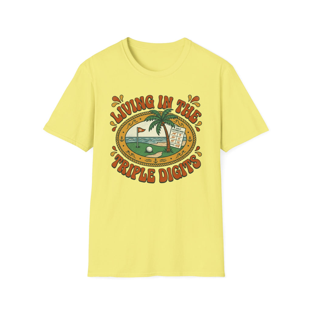 Living in the Triple Digits Golf T-shirt