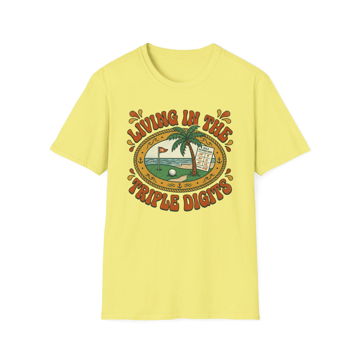 Living in the Triple Digits Golf T-shirt